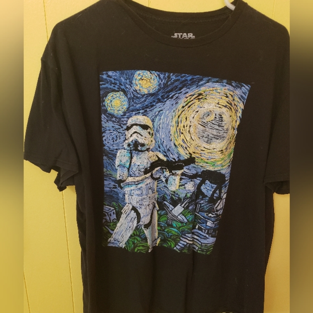 Star Wars Storm Trooper starry night t shirt adult size xl